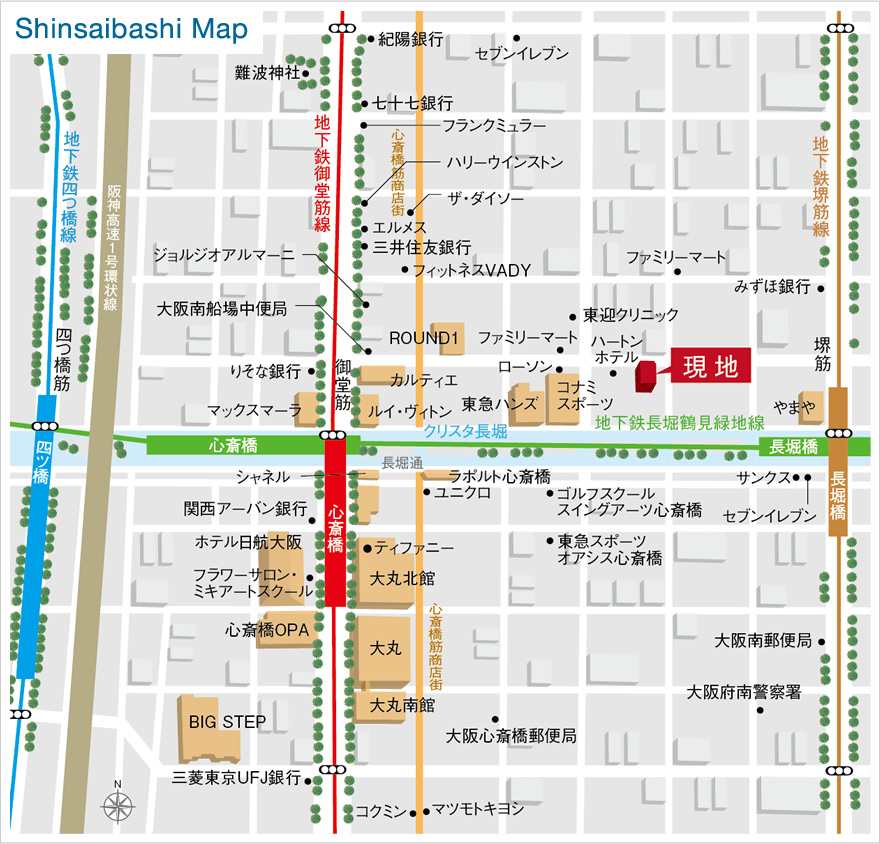 ロケーション パークアクシス心斎橋