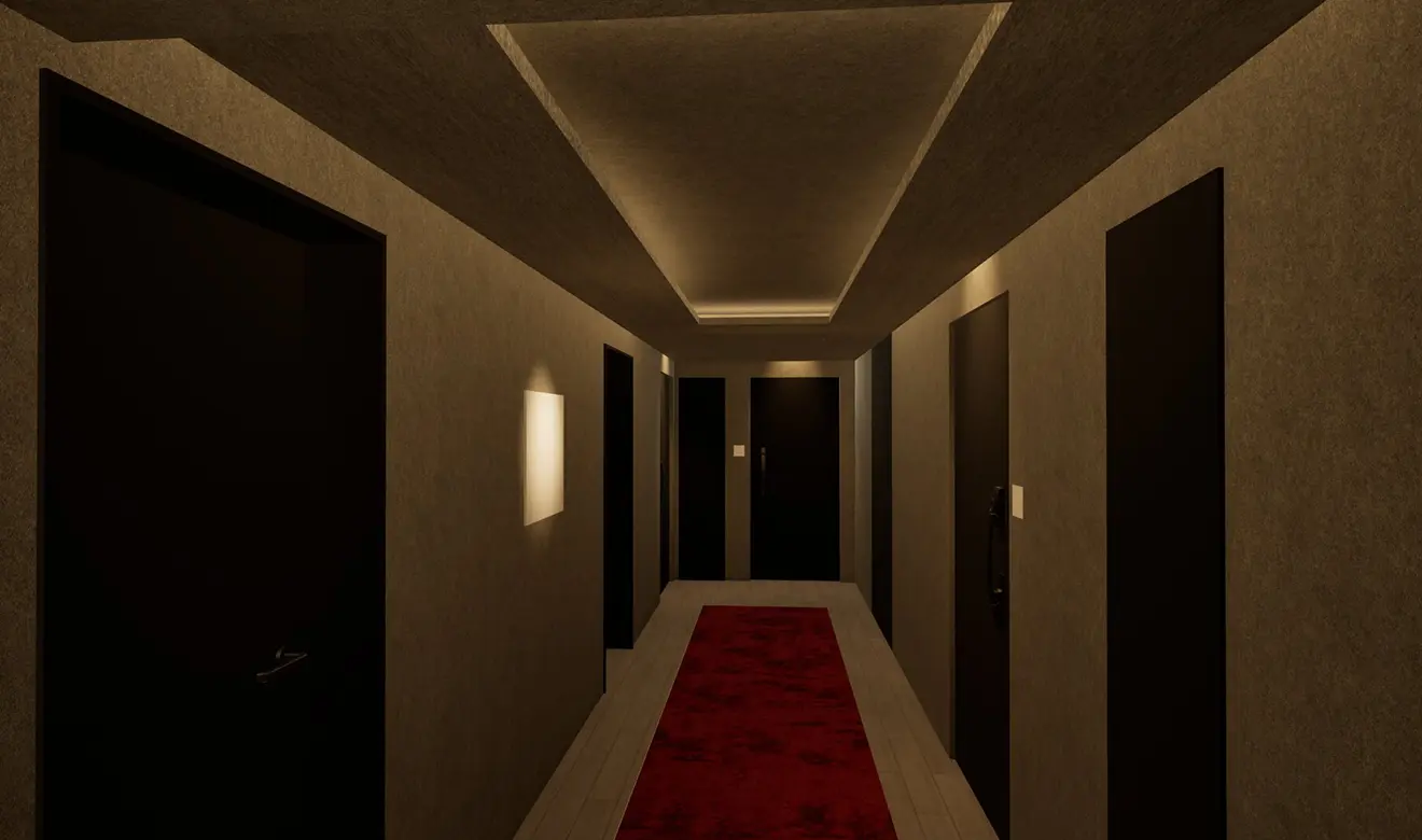 廊下（7階）完成予想CG