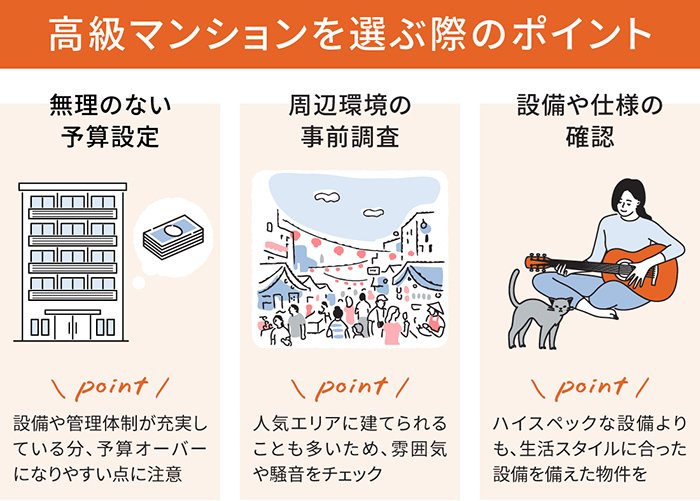 高級マンションを選ぶ際のポイント