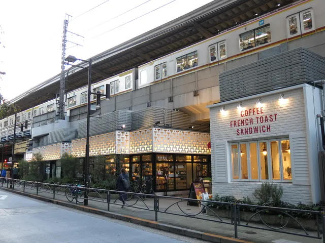 中目黒駅周辺の高架下。飲食店やアパレル、本屋が立ち並ぶ。