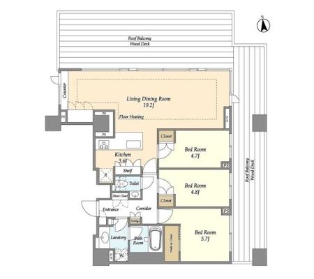 オアーゼ新宿市谷薬王寺 6階609 東京都心の高級賃貸マンションをお探しなら 三井の賃貸 レジデントファースト